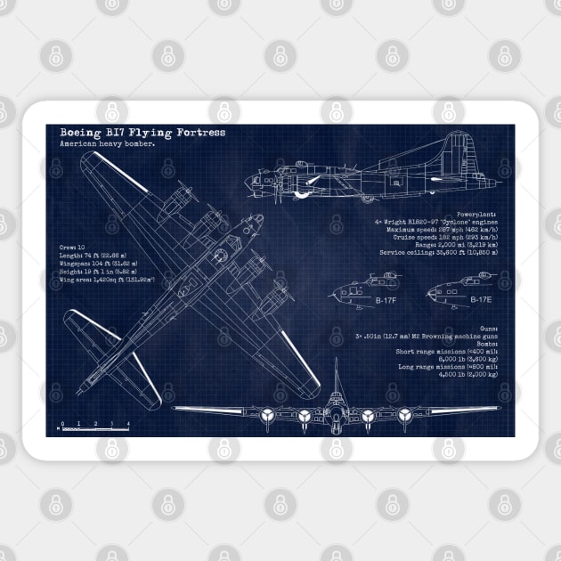 Boeing B17 Flying Fortress Sticker by Aircraft.Lover